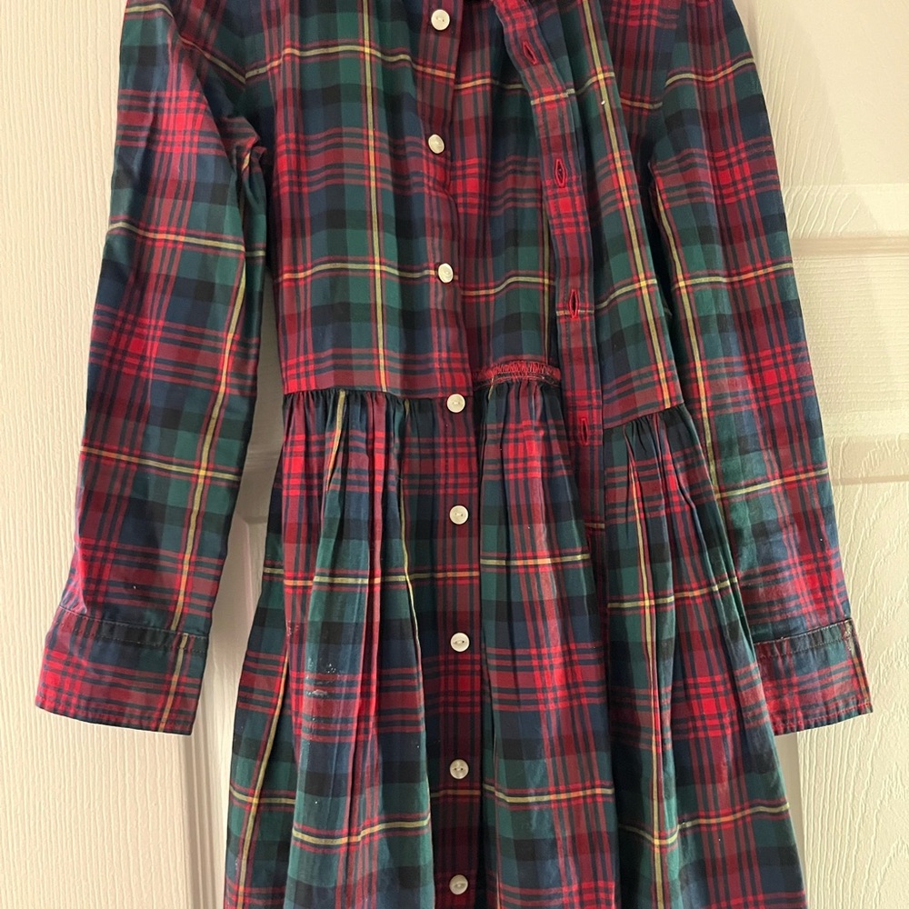 Polo Ralph Lauren Plaid Kids Dress - Red and Green